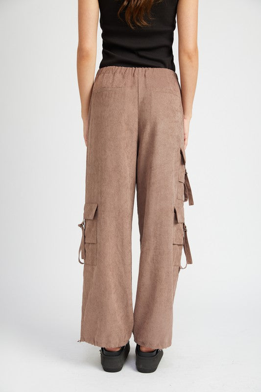 Emory Park | High Rise Strap Tie Cargo Pants | us.meeeshop