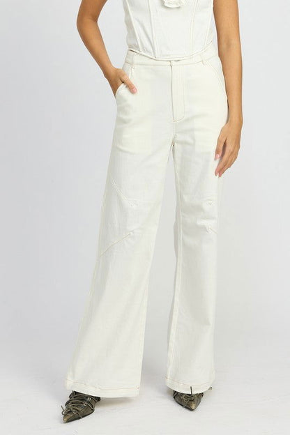 Emory Park High Waisted Wide Leg Pants us.meeeshop - 