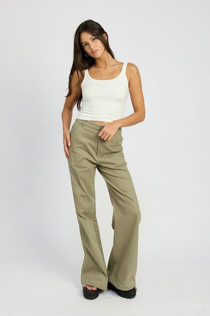 Emory Park High Waisted Wide Leg Pants us.meeeshop - 