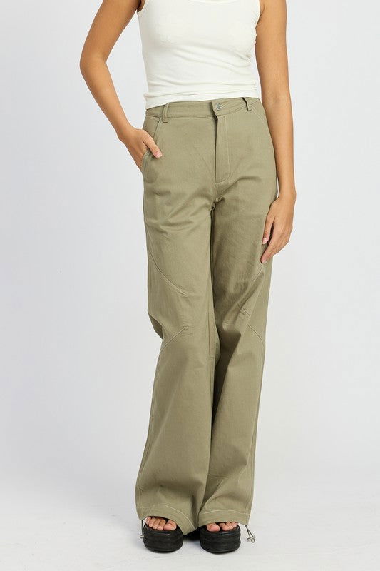 Emory Park High Waisted Wide Leg Pants us.meeeshop - Pants