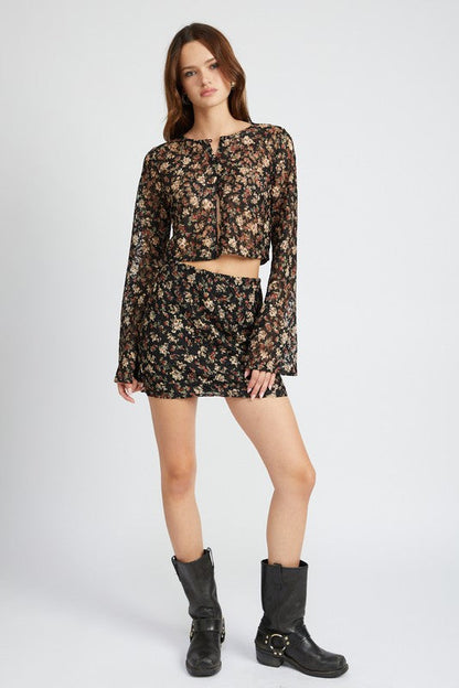 Emory Park | Lace Embroidery Mini Skirt | us.meeeshop