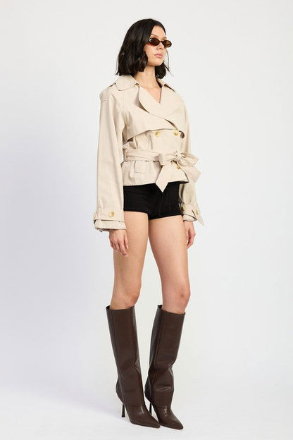 Emory Park Layered Trench Style Jacket us.meeeshop - 