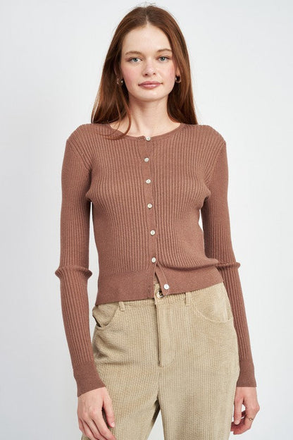 Emory Park | Long Sleeve Button Up Crop Top | us.meeeshop