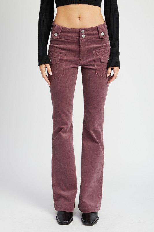 Emory Park Low Rise Pants With Bell Bottom us.meeeshop - 