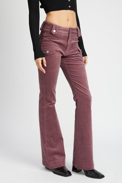 Emory Park Low Rise Pants With Bell Bottom us.meeeshop - 