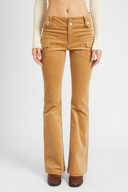 Emory Park Low Rise Pants With Bell Bottom us.meeeshop - Pants