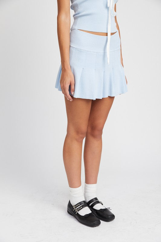 Emory Park Low Waist Pleated Mini Skirt | us.meeeshop
