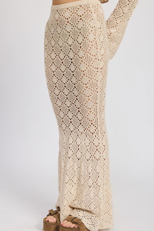 Emory Park Mermaid Maxi Crochet Skirt us.meeeshop - 