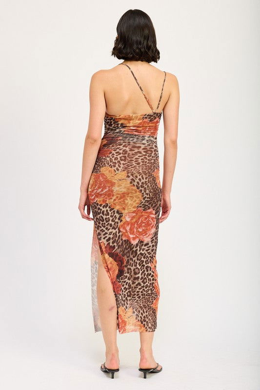 Emory Park Mesh Printed One Shoulder Maxi Dress us.meeeshop - 