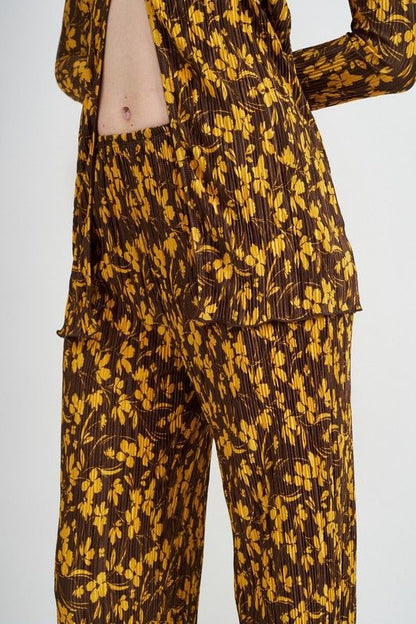 Emory Park | Micro Pleat Lounge Printed Pants us.meeeshop - 