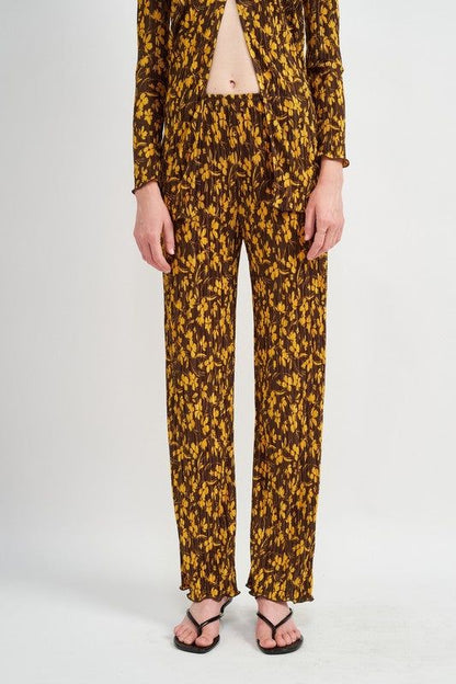 Emory Park | Micro Pleat Lounge Printed Pants us.meeeshop - Pants