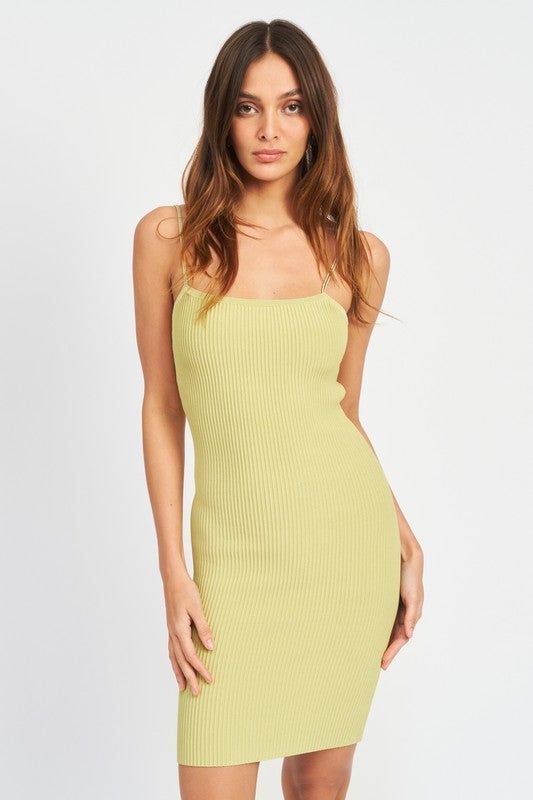 Emory Park | Mini Dress With Rat Tail Elastic Strap us.meeeshop - 