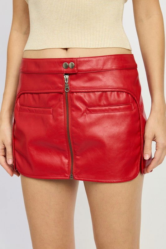 Emory Park Moto Mini Skirt With Zipper us.meeeshop - 