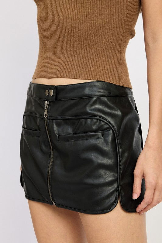 Emory Park Moto Mini Skirt With Zipper us.meeeshop - 