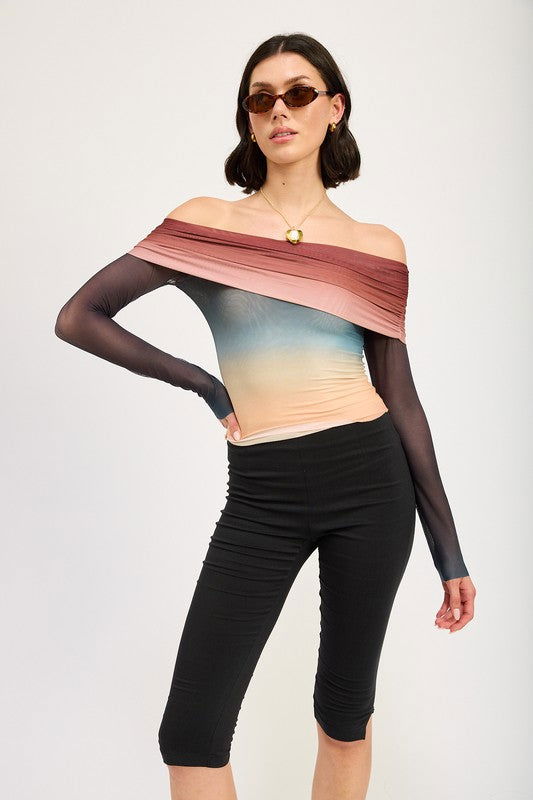 Emory Park Off Shoulder Long Sleeve Top us.meeeshop - Shirts & Tops