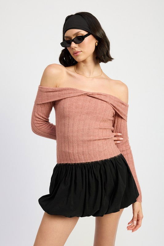 Emory Park Off Shoulder Sweater Top us.meeeshop - 