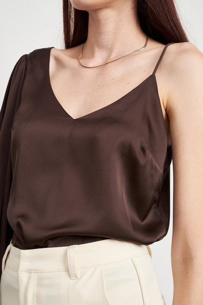 Emory Park | One Shoulder Blouse With Spaghetti Strap | us.meeeshop