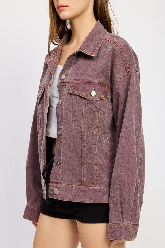 Emory Park Oversized Denim Shirt Jacket us.meeeshop - 