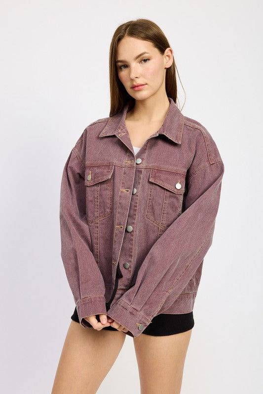 Emory Park Oversized Denim Shirt Jacket us.meeeshop - 