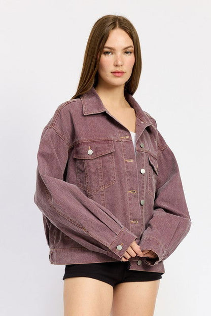 Emory Park Oversized Denim Shirt Jacket us.meeeshop - 