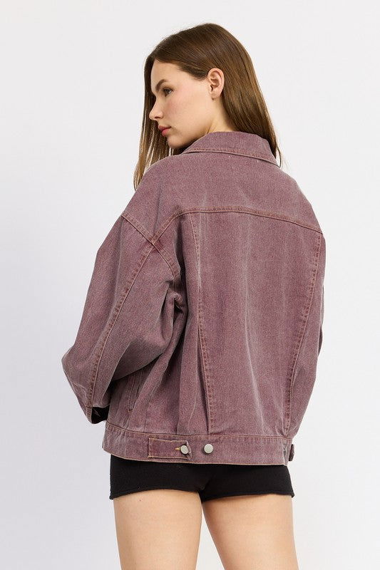 Emory Park Oversized Denim Shirt Jacket us.meeeshop - 