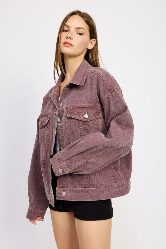 Emory Park Oversized Denim Shirt Jacket us.meeeshop - 