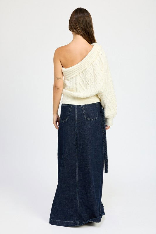 Emory Park Oversized One Shoulder Sweater us.meeeshop - 