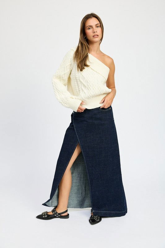 Emory Park Oversized One Shoulder Sweater us.meeeshop - 