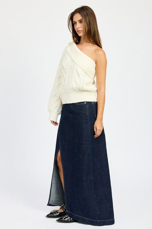 Emory Park Oversized One Shoulder Sweater us.meeeshop - 