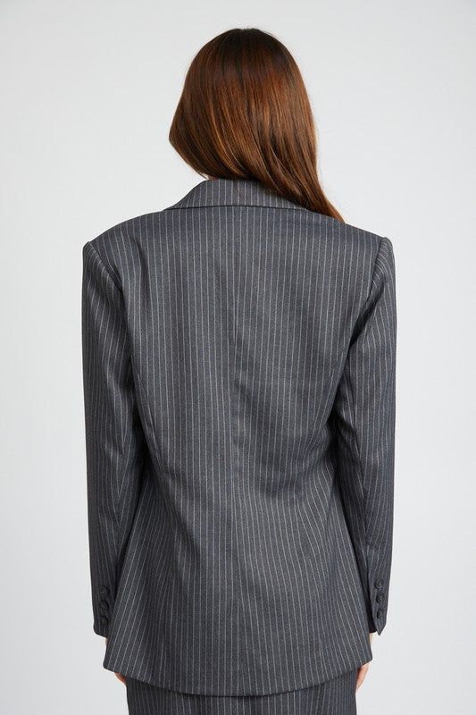 Emory Park | Pin Striped Blazer Jacket us.meeeshop - 