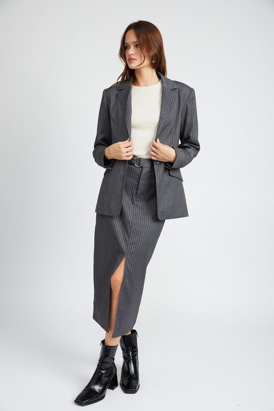 Emory Park | Pin Striped Blazer Jacket us.meeeshop - Coats & Jackets