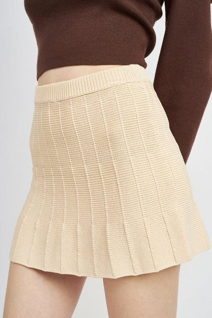Emory Park | Pleated Mini Skirt With Elastic Waistband | us.meeeshop