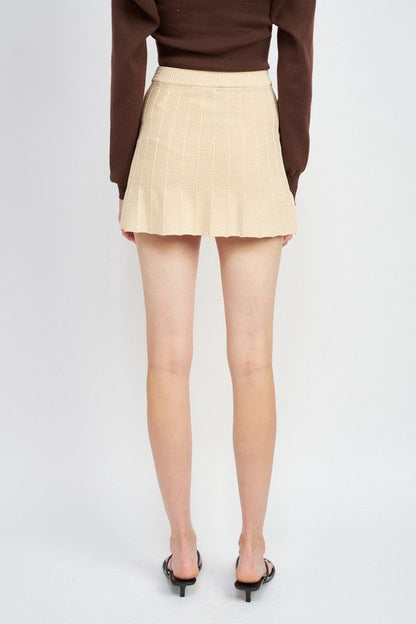 Emory Park | Pleated Mini Skirt With Elastic Waistband | us.meeeshop