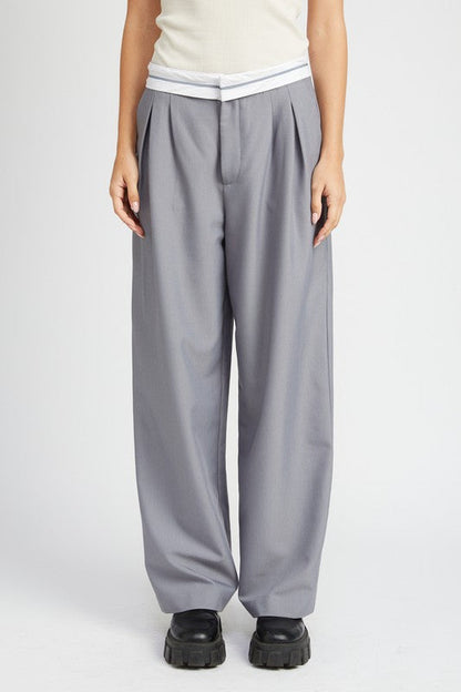 Emory Park | Reverse Waist Band Tailored Pants | us.meeeshop