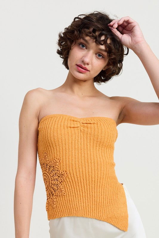 Emory Park Ribbed Asymmetrical Hem Tube Top us.meeeshop - Shirts & Tops