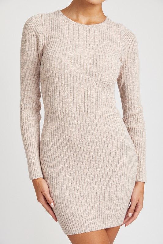 Emory Park Ribbed Long Sleeve Mini Dress us.meeeshop - 