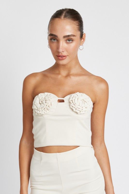 Emory Park Rosette Bustier Top us.meeeshop - 