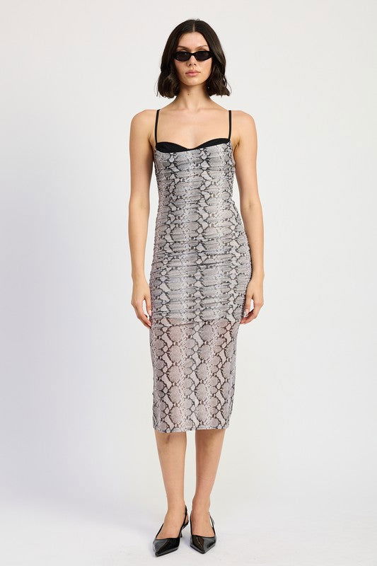 Emory Park Ruched Bodycon Midi Dress us.meeeshop - Dresses