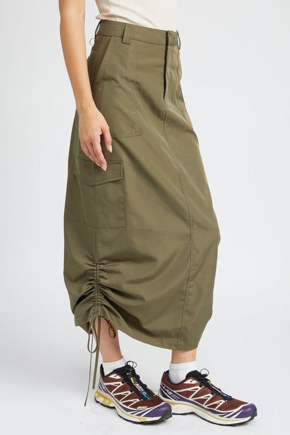 Emory Park Ruched midi cargo skirt us.meeeshop - 