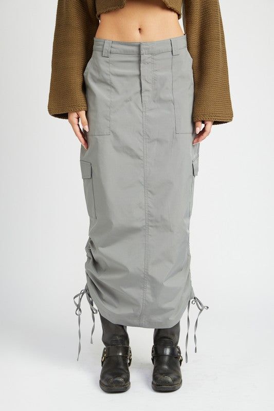 Emory Park Ruched midi cargo skirt us.meeeshop - Skirts