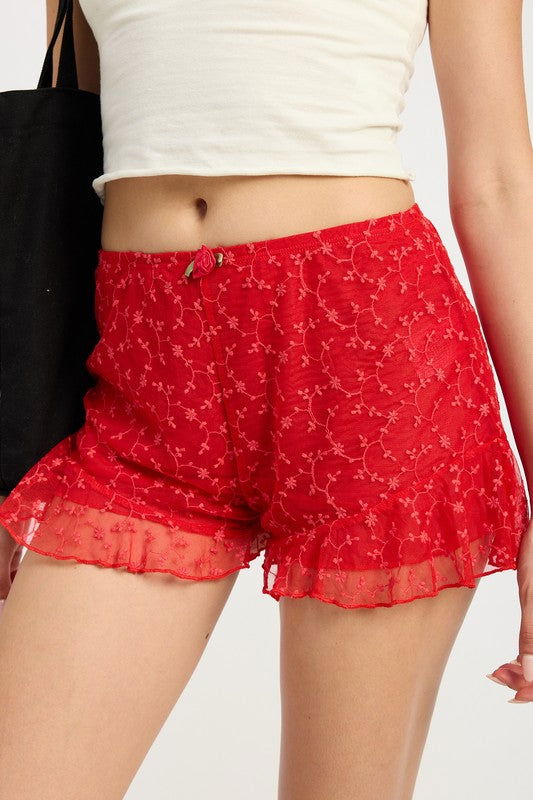 Emory Park Ruffle Jersey Shorts us.meeeshop - 