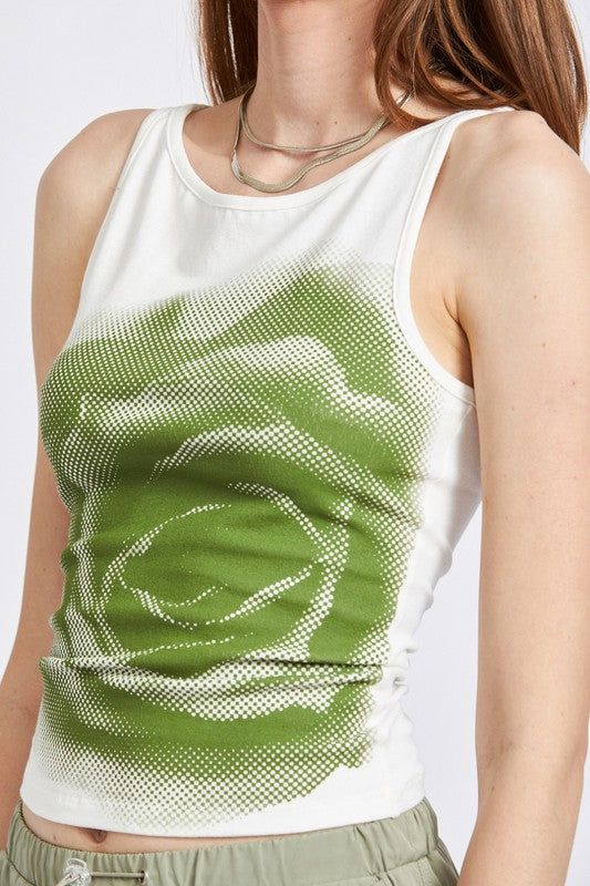 Emory Park | Screen Print Boat Neck Tank Top - us.meeeshop