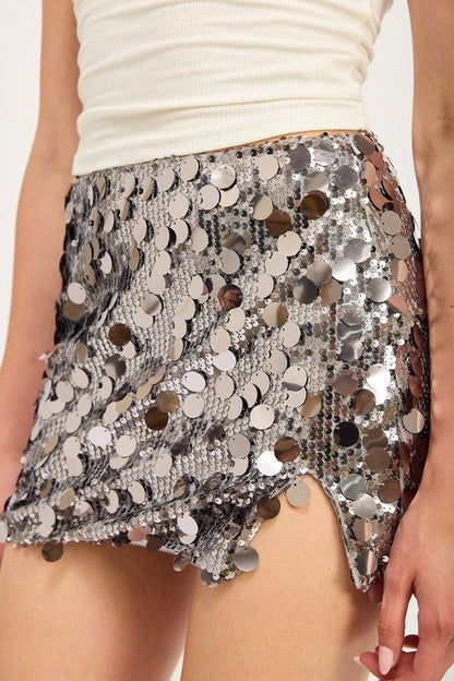 Emory Park Sequin Mini Skirt With Slit us.meeeshop - 