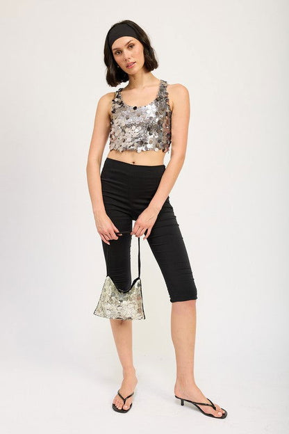 Emory Park Sequin Racer Back Top us.meeeshop - 