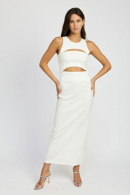 Emory Park Sleeveless Cut Out Midi Dress us.meeeshop - Dresses