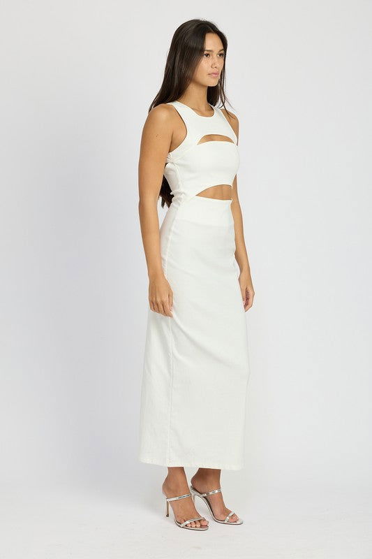 Emory Park Sleeveless Cut Out Midi Dress us.meeeshop - 