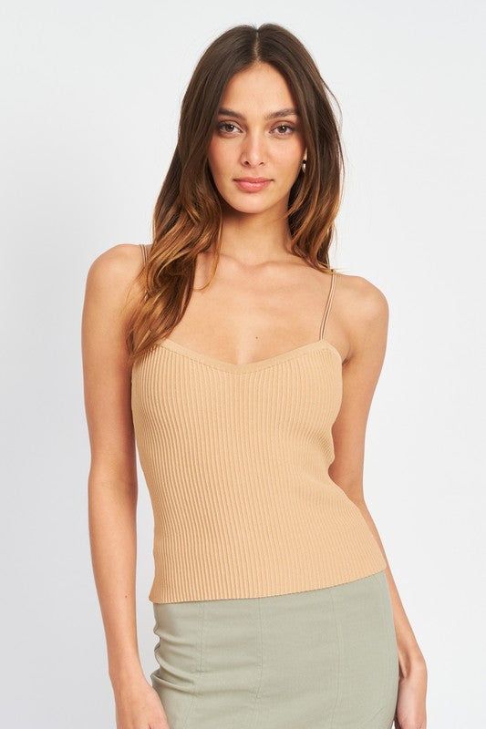 Emory Park | Spaghetti Strap Cami Top us.meeeshop - 