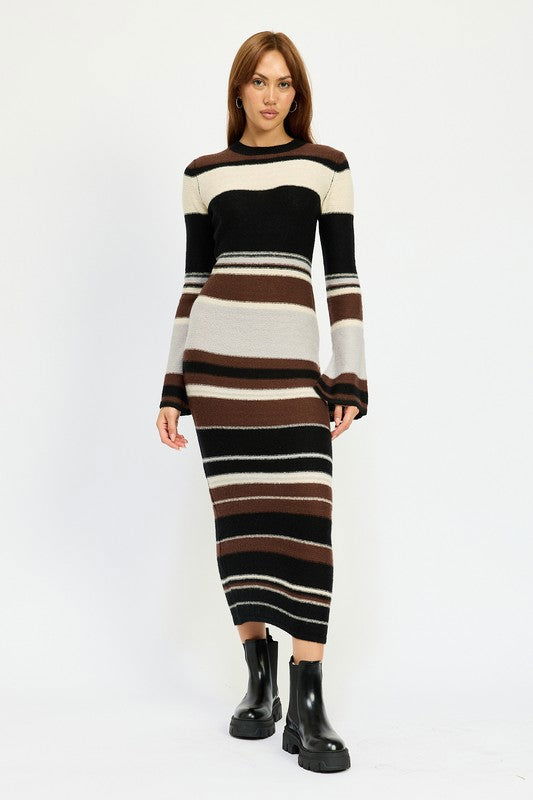 Emory Park Stripe Maxi Bodycon Dress us.meeeshop - Dresses