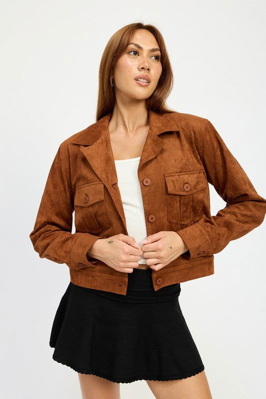 Emory Park Sude Jacket With Pockets us.meeeshop - 