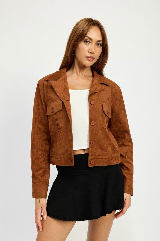 Emory Park Sude Jacket With Pockets us.meeeshop - 